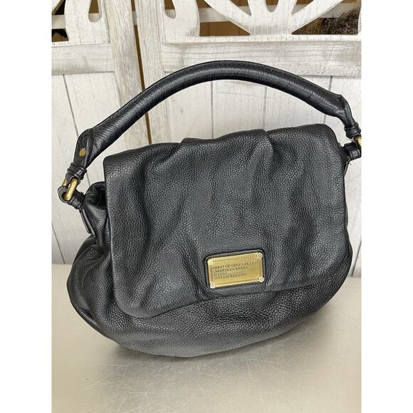 Marc By Marc Jacobs Vintage Ukita Black Soft Leather Classic Top Handle Bag Y2K - Picture 1 of 10